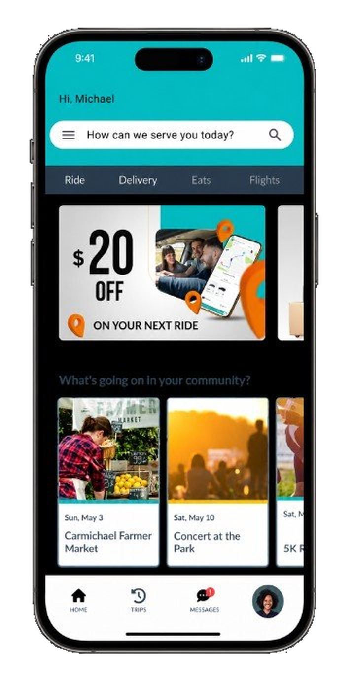 Halen rider app shown on a phone